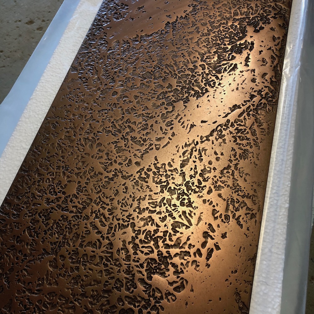 Golden Bronze  sample with heavy texture
