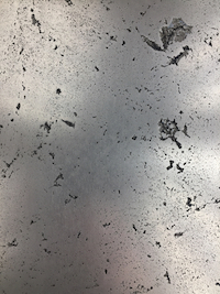 Concrete sample with zinc coating