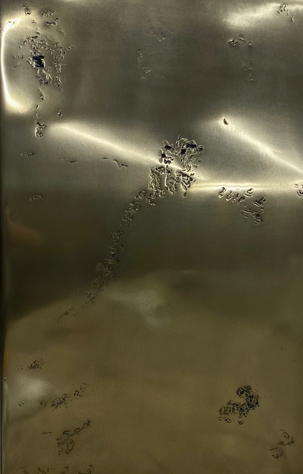 Sample with an old gold finisg