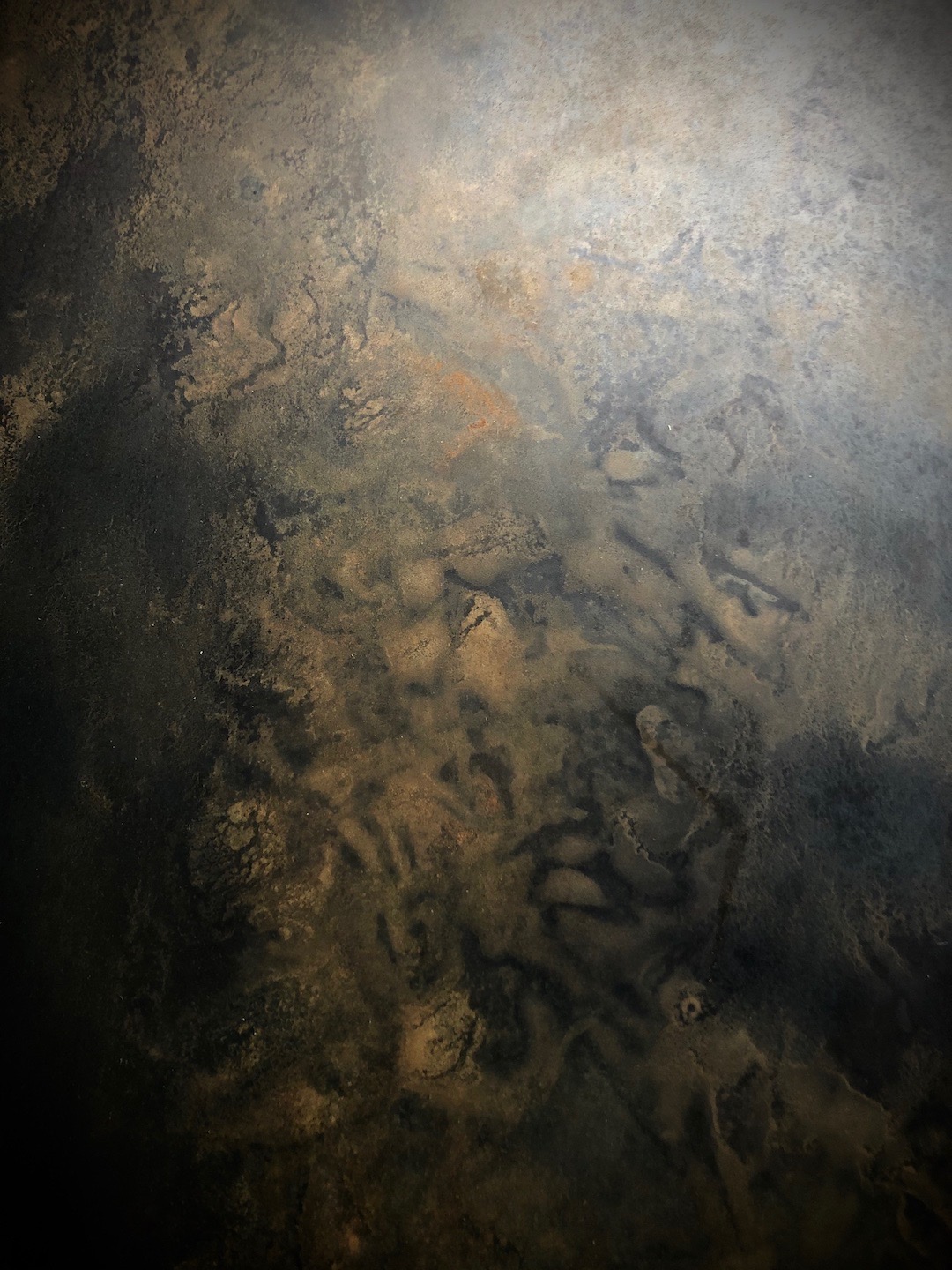 Rusted Iron sample with blackened finish