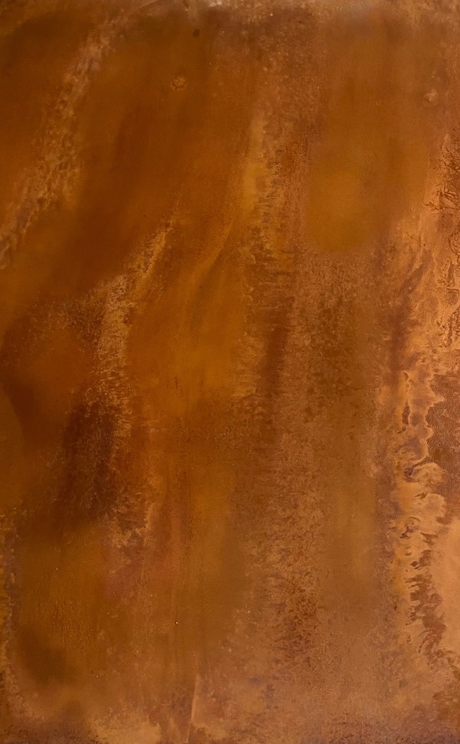 Orange and brown rusted panel
