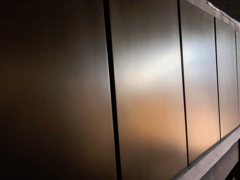 Several cabinetry doors with real bronze finish