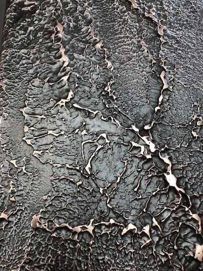 Blackened textured copper