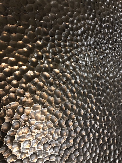 Sample of hammered copper