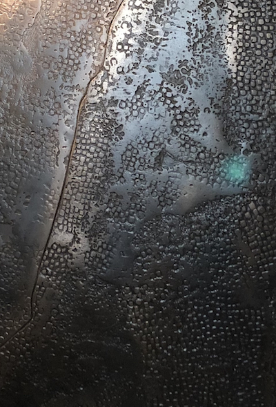 Panel of dragon skin texture with bronze metal finish